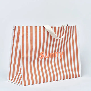 Carryall Beach Bag in Tierra Clay Stripe