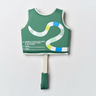 Kids Swim Vest Into the Jungle in Green