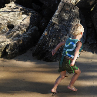 Kids Swim Vest Into the Jungle in Green