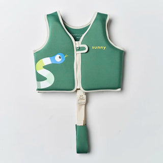Kids Swim Vest Into the Jungle in Green