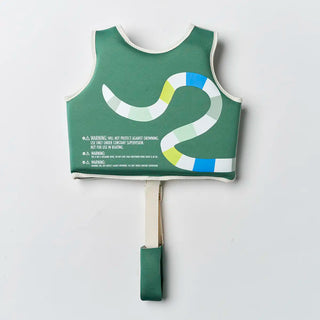 Kids Swim Vest Into the Jungle in Green