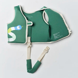 Kids Swim Vest Into the Jungle in Green