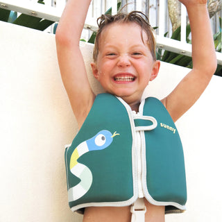 Kids Swim Vest Into the Jungle in Green
