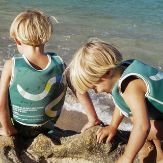 Kids Swim Vest Into the Jungle in Green