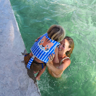 Kids Swim Vest Tino the Tiger in Blue