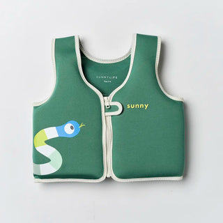 Kids Swim Vest Into the Jungle in Green