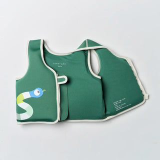 Kids Swim Vest Into the Jungle in Green
