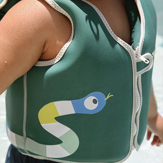 Kids Swim Vest Into the Jungle in Green