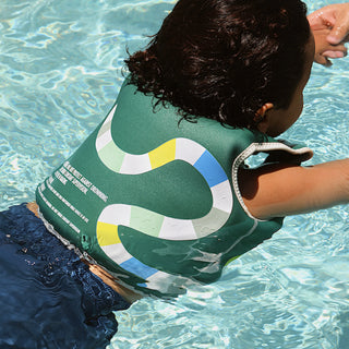 Kids Swim Vest Into the Jungle in Green