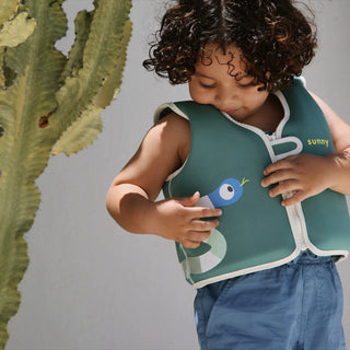 Kids Swim Vest Into the Jungle in Green