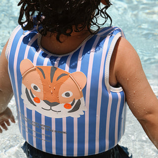 Kids Swim Vest Tino the Tiger in Blue