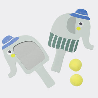 Kids Velcro Beach Bats Eli the Elephant in Multi Color