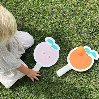 Kids Velcro Beach Bats Poppy the Peach in Multi Color