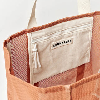 Mesh Beach Bag in Tierra Clay