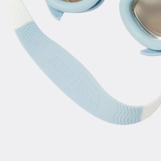Mini Swim Goggles Salty The Shark in Aqua