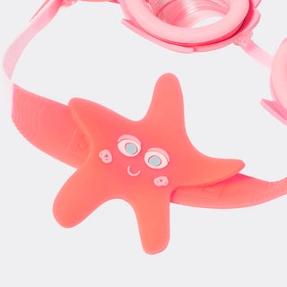 Mini Swim Goggles Melody The Mermaid in Coral Pink