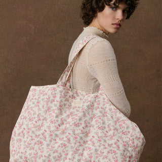 Beverly Tote Bag – Printed Duck Weave Cream