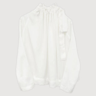 Sali Blouse with Bow in Soft White
