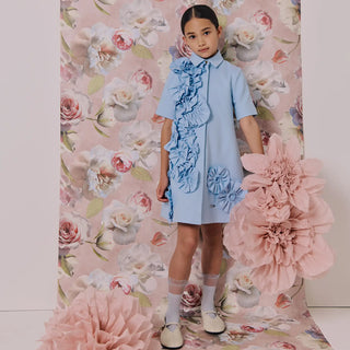Sunkissed Dress with 3D Flower Accents
