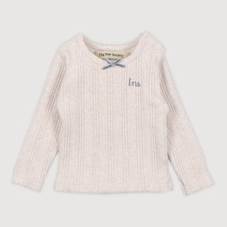 TNS Logo Baby Tee – Whisper White Melange